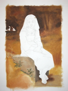 Copy after Bouguereau - Meditation